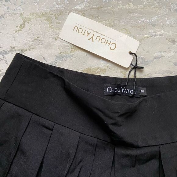 NWT Black Pleated Tennis Mini Skirt 90s Y2K - Picture 5 of 12